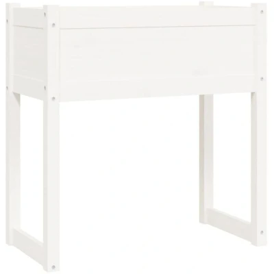 Image of vidaXL Planter White 78x40x81 cm Solid Wood Pine