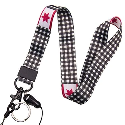 Image of Lanyard Neck Strap for Mobile Phone,ID Card Holder,Keys,Keychain Badge Holder,Lanyards with Safety Breakaway Clip Business Exhibition Office Group Students Adults.