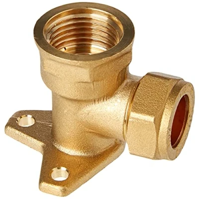 Image of Plumb Pak PF09AMZ Compression Wallplate Elbow 15mm x 1/2inch Female