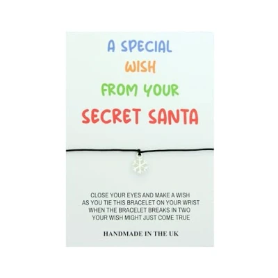 Image of Lucor Secret Santa Gifts,Merry Christmas Gifts,Christmas Stocking Fillers Gifts,Special Wish from Santa,Christmas Snowflake Bracelet