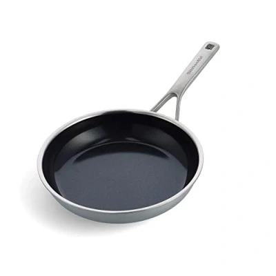 Image of KitchenAid Frying Pan Multi Ply Stainless Steel ø 24 cm ceramic non stick coating
