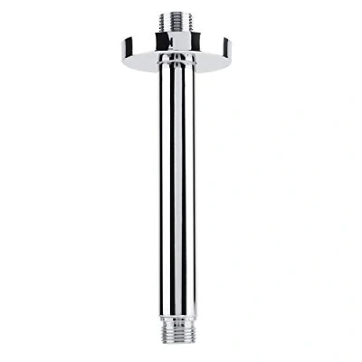 Image of Shower Arms Pipe Square Stainless Steel Head Extension Ceiling Mount Extender for G 1/2 Top Arm (Chrome Finish)(15cm/6in)