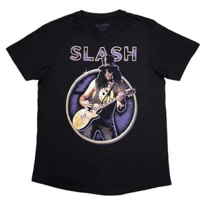 Image of Rock Off officially licensed products Slash Purple Circle Logo T Shirt L
