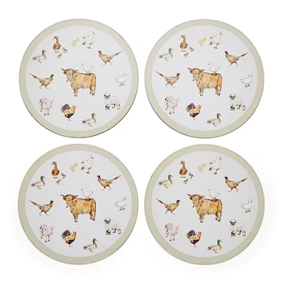 Image of Cooksmart Pack Of 4 Table Place Mats For With British Designs All Types Kitchens Buttercup Farm