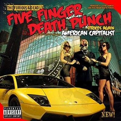 Image of Five Finger Death Punch American Capitalist Gold vinyl 2022 USA LP ESM3261