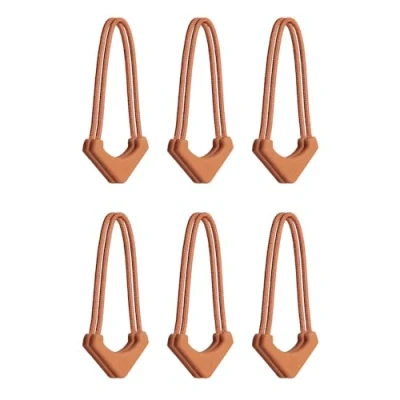 Image of WANDRD WLZP SO 1 Locking Zipper Pullers, 6 Pairs, Sedona Orange