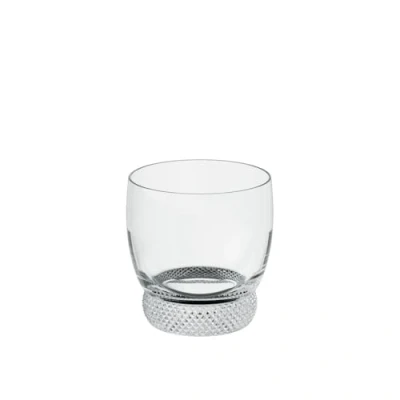 Image of Villeroy &amp; Boch Octavie Whiskey Glass, Nostalgic Crystal Glass with Pebble Decoration Below The Goblet, Clear, Dishwasher Safe, 360 ml