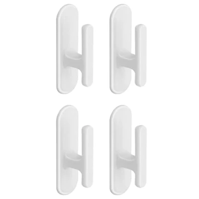 Image of HUANGGG 4 Pieces Home and Office Blind Cord Winder Adhesive Window Curtain Drapery String Holder Hooks Wrap Cleats