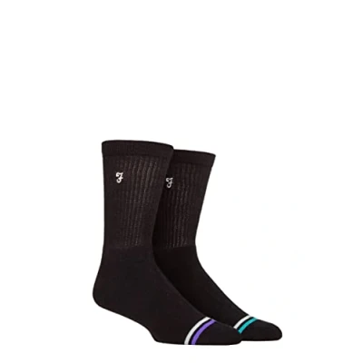 Image of Mens 2 Pair Farah Bamboo Leisure Socks Black 6 11
