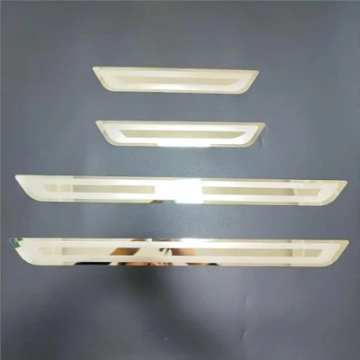 Image of SANQIUTOU Car Door Sill Protector Strips for VW POLO V (6R 6C) 2009 2017, Sticker Trim Non Slip Anti Scratch Stainless Steel Material, 4 Pcs