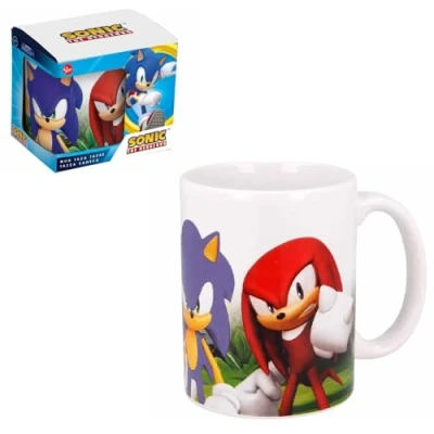 Image of CARTOON Ceramic Mug Sonic Pattern 11oz Kids Breakfast