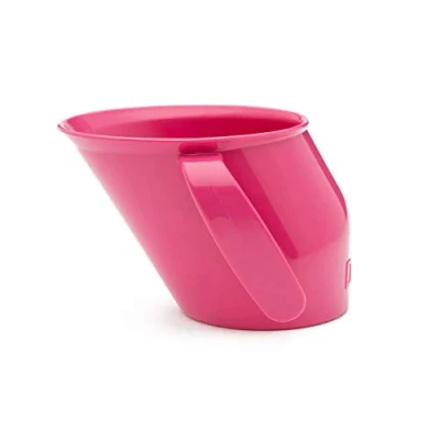 Image of Doidy Cup, 6 Months +, Baby &amp; Toddler First Open Ergonomic Slanted Design for Training Learning to Drink, weaning Essentials Milk Water (Cerise Pink)