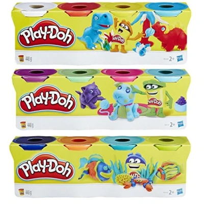 Image of Play Doh Colour Classic Tubs 3 X 4 Pack 12