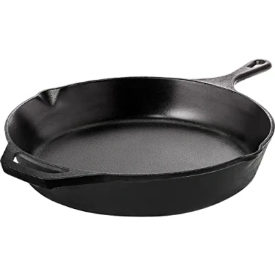 Image of KICHLY Pre Seasoned Cast Iron Skillet Frying Pan Safe Grill Cookware for Indoor &amp; Outdoor Use 10.25 Inch (26 cm)