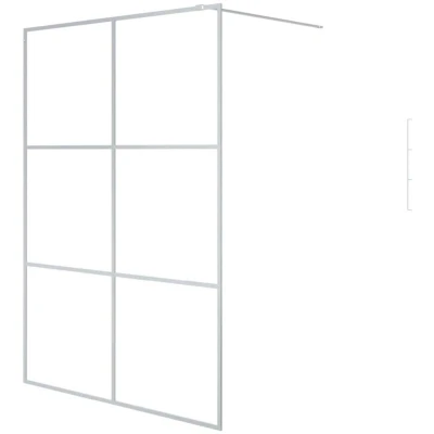 Image of vidaXL Walk in Shower Wall Silver 140x195 cm Clear ESG Glass