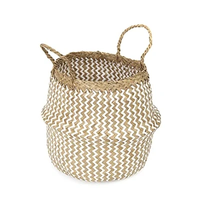 Image of Compactor Storage Basket, SEAGRASS, Brown/White, S