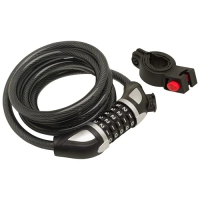 Image of Sterling 1018C 10mm 1.8m Combination Locking Security Cable, Black