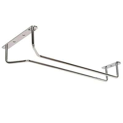 Image of BarBits Chrome Plated Wine Glass Rack 10&quot;, 16&quot;, 24&quot; Glassware Hangers, Champagne Holders, Stemware Holder (10&quot;)