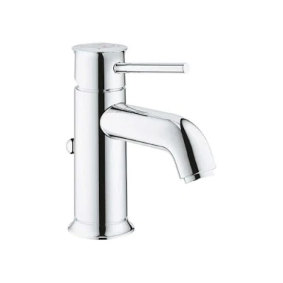 Image of GROHE Start Classic Basin Mixer, S Size, Water Saving, with Pop Up Waste Set, Metal Lever, Chrome 23810000