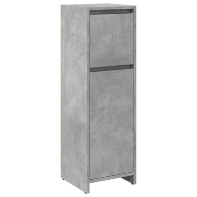 Image of vidaXL Bathroom Cabinet Furniture Under Basin Unit Vanity Storage Washroom Cupboard Laundry Room Rack Organiser Concrete Grey Chipboard