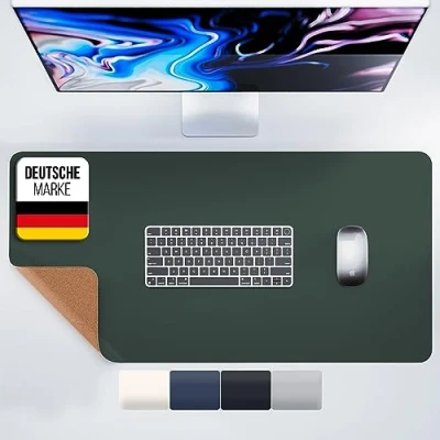 Image of MYMIND® Desk Mat [Non Slip] 80 x 40 cm Premium PU Leather XXL Mouse for Home Office Waterproof