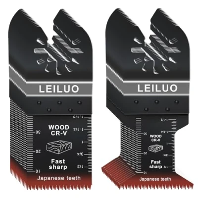 Image of LEILUO 100 Pcs Multitool Accessoriess Japanese Teeth Fast Cutting CRV Material Oscillating Saw Universal Fit with Storage Bag for DeWalt Milwaukee Makita and More