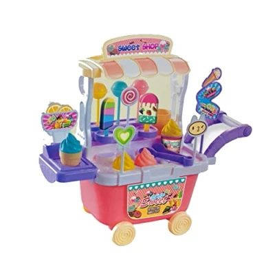Image of SDMAX Kids Pretend to Play Sweet and Candy Shop Cart Toy Deal On Children Gift.