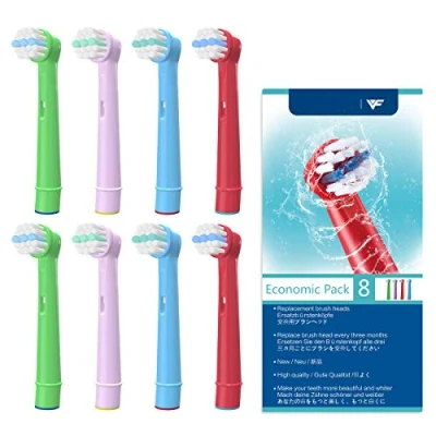 Image of YanBan 8pcs Kid&#039;s Toothbrush Head for Oral B Children Replacement Brush Heads Braun Electric Rechargeable with Package