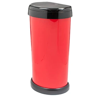 Image of Tontarelli 42L Moda Touch Top Red Bin