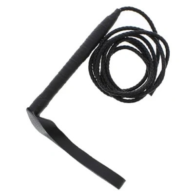 Image of Zac&#039;s Alter Ego Fancy Dress Black Whip Role Play Halloween Costume Party