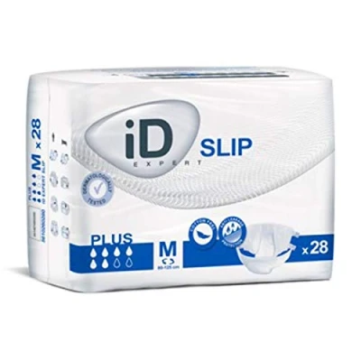 Image of ID Expert Incontinence Belt, Fast Absorbing Disposable Pads for Men and Women, Maxi, Heavy Absorption, Size Medium 80 125 cm, Pack of 28