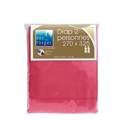 Image of Night of the Vosges cotoval Bed Sheet Cotton Raspberry 270 x 325 cm