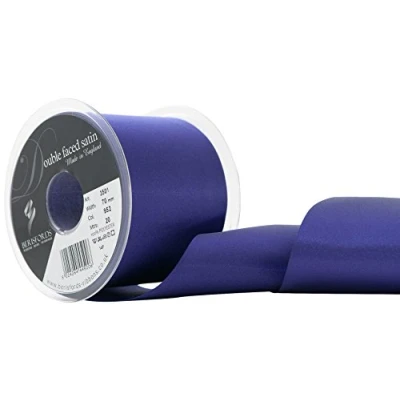 Image of Berisfords Double Faced Satin Ribbon, Liberty, 70 mm Width, 20 metre Length