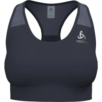 Image of Odlo Women Sports bra ESSENTIAL PRINT, india ink folkstone gray, XS