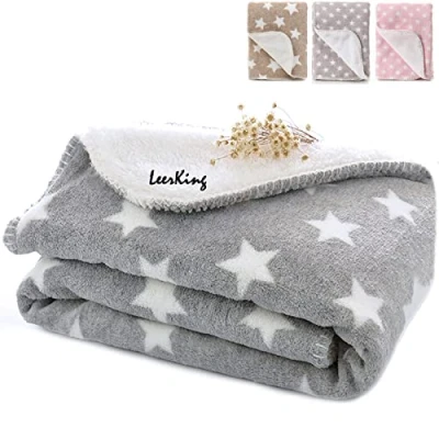 Image of LeerKing Dog Blanket Double Fluffy Fleece Pet Blankets Washable Warm Soft for Cats Dogs Mat Bed, 40 x 60inches