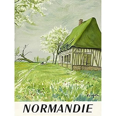 Image of Foujita Normandy France Railway Travel Advert Unframed Wall Art Print Poster Home Decor Premium
