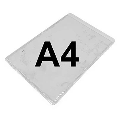 Image of Self Adhesive Clear A4 Pocket 302 x 217mm (Pack of 10) Short Edge Opening Holder Protectors Documents Card Pockets PCL Media ltd
