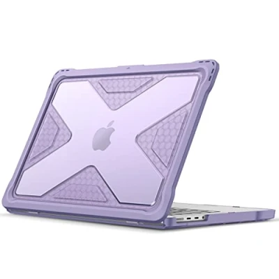 Image of FINTIE Case Compatible with Macbook Pro 14 inch (2023/2022/2021) M3/M2/M1 Chip, Heavy Duty Rugged Cover TPU Bumper Fit 14&quot; Model A2992 A2918 A2779 A2442, Lilac