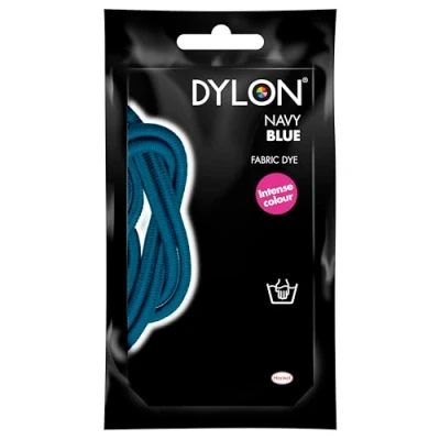 Image of DYLON Hand Dye, Fabric Dye Sachet for Clothes, Soft Furnishings and Projects, 50 g Navy Blue