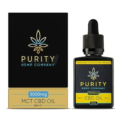 Image of Purity Hemp Company CBD Oil Drops, 3000mg, Medium Strength 10% with MCT Coconut Oil, Vegan, THC Free &amp; GMO (30ml)