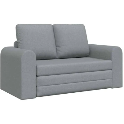 Image of vidaXL Floor Sofa Bed 2 in 1 Light Grey 148x71x83 cm Fabric