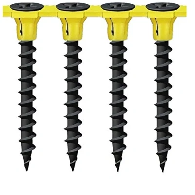 Image of Black Bugle Head Drywall COARSE Thread Screws Collated 1000 Packs Drylining Wood Framework Studding (3.5 x 50mm)