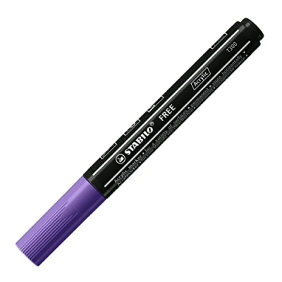 Image of Acrylic Marker STABILO Free T300 2 3mm Bullet Tip Violet, 692/755