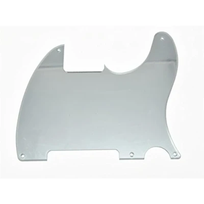 Image of KAISH 5 Hole Tele Blank Guitar Pickguard Pick Guard Scratch Plate for Telecaster Esquire Silver Mirror