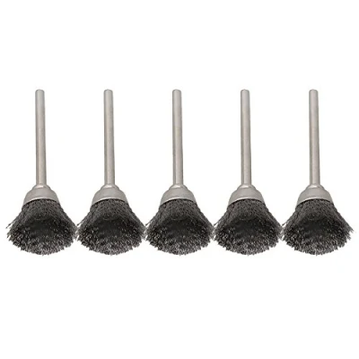 Image of BQLZR Bowl Shape 13mm Diameter End Brushes Stainless Steel Wire Brush Drill 1/8&quot; Shank Pack of 5