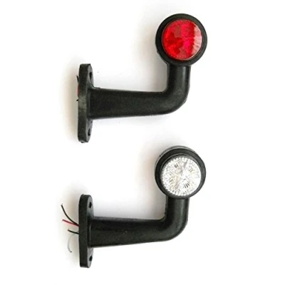 Image of 24/7Auto 2 pieces 12V White Red LED Side Outline Marker Lights Truck Chassis Trailer Camper Bus SUV Caravan Van