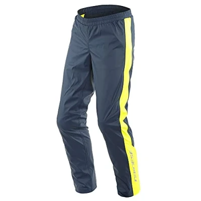 Image of Dainese Storm 2 Unisex Pants Rain, Black Iris/Fluo Yellow, XXL