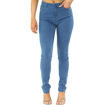Image of MYT Womens Jeans Ladies High Waist Super Skinny Fit Stretch Denim Pants Size Blue 10