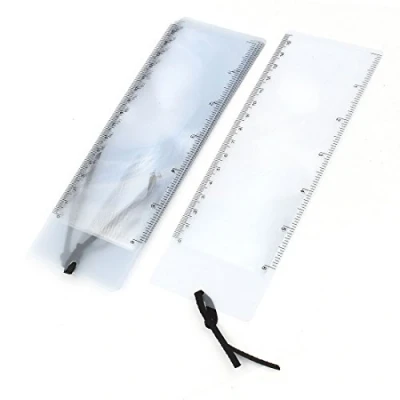 Image of Sourcingmap 5 Pcs Bookmark Ruler Magnifier Fresnel Lens 3X Magnifying Sheet