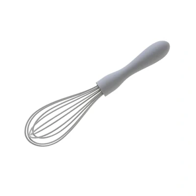 Image of Wiltshire Silicone Whisk, Egg Baking &amp; Whipping Balloon Manual Hand Whisk for Beating Blending Stirring, Heat Resistant Utensil, Non Stick, Scratch, Pebble Grey, 21x5x5cm